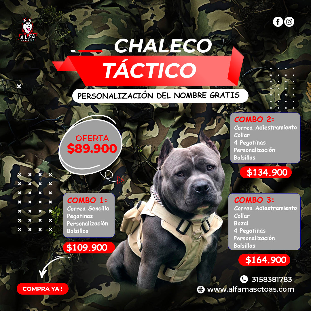 CHALECO TÁCTICO: Resistencia Militar para tu Mascota