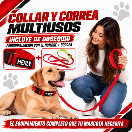 Collar Táctico 200KG + Correa Multiusos